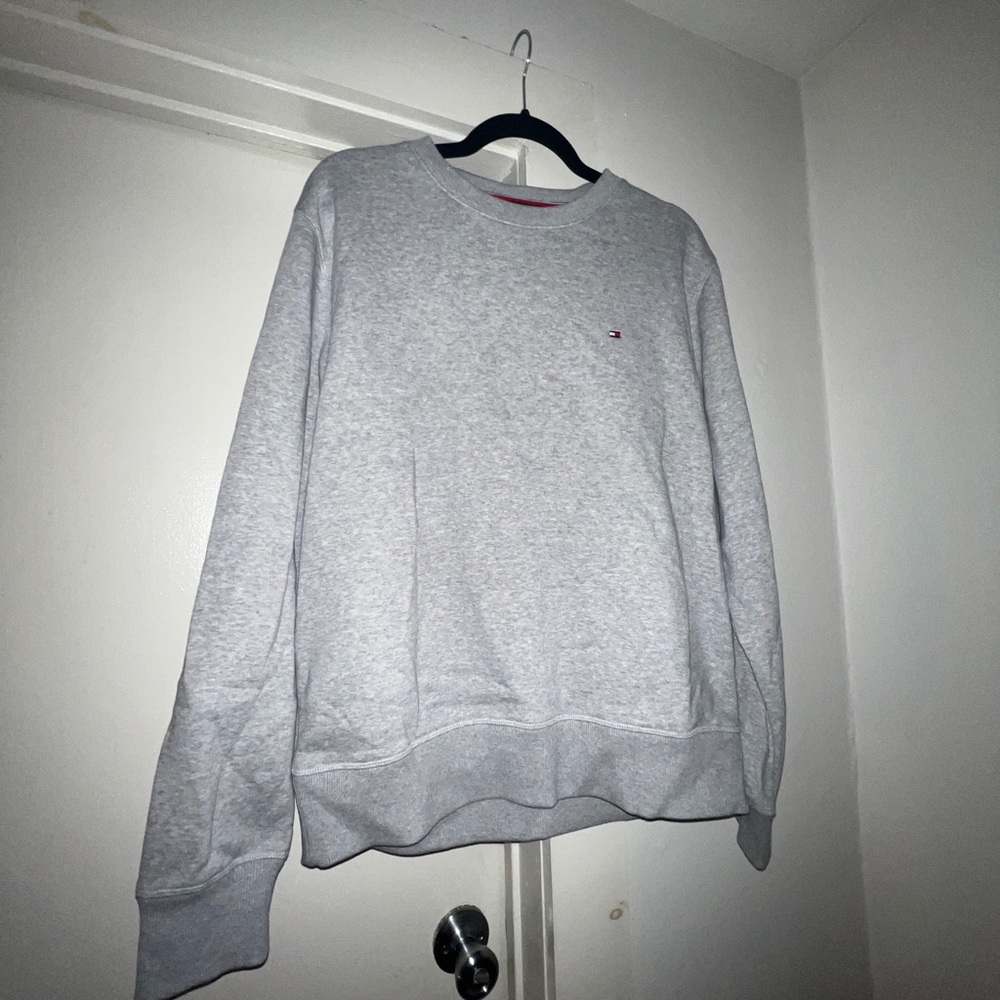 Tommy Hilfiger size M grey crew neck fleece hoodie - never worn